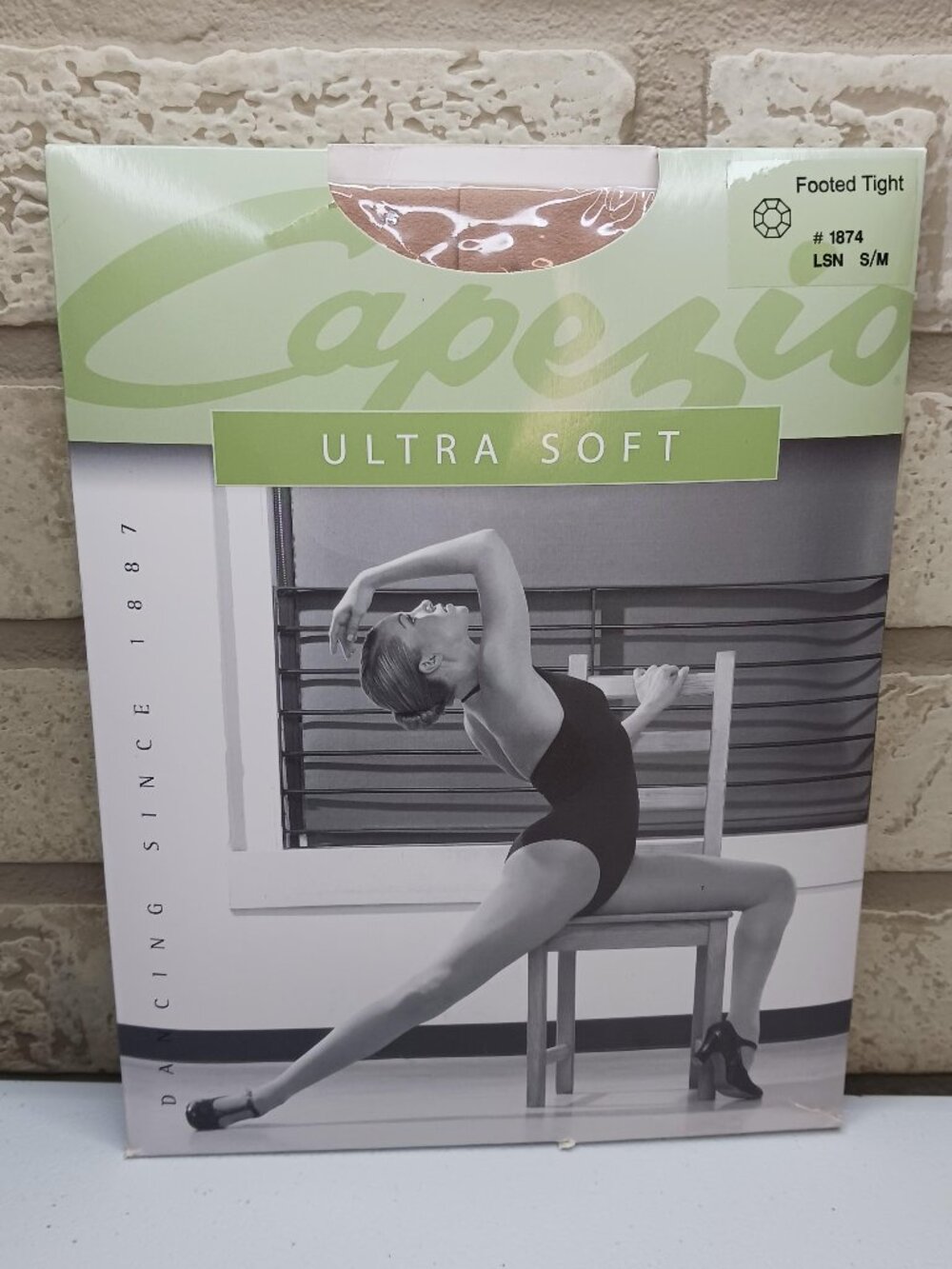 Capezio Ultra Soft Womens S/M Matte Nude Rhinestone Footed Tights